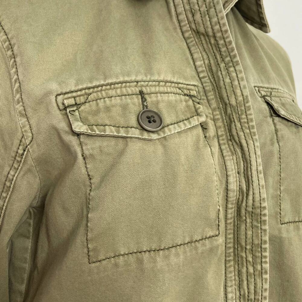 Abercrombie & Fitch Army Green Utility Shacket Lightweight Coat Boho Y2k Size XS - Picture 3 of 13